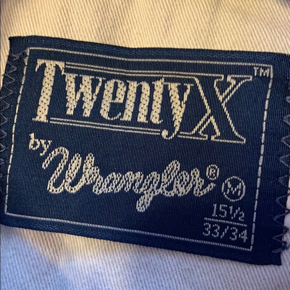 Wrangler Twenty X Plaid Button Down Shirt Sz M - Picture 3 of 5